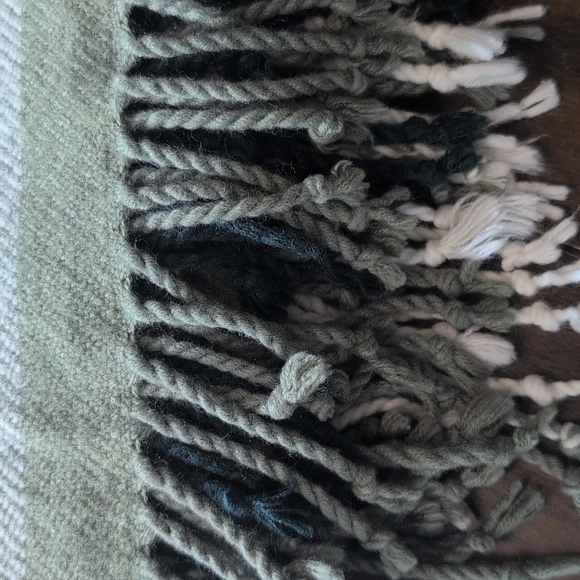 Winter Plaid Woven Throw Blanket Tonal Green - Hearth & Hand - Picture 3 of 5